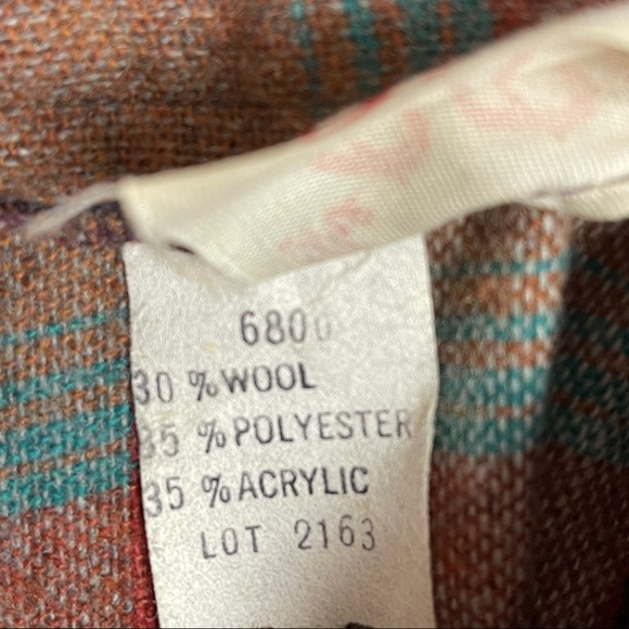 Vintage BRB Corp plaid midi skirt brown tan black - Picture 4 of 6